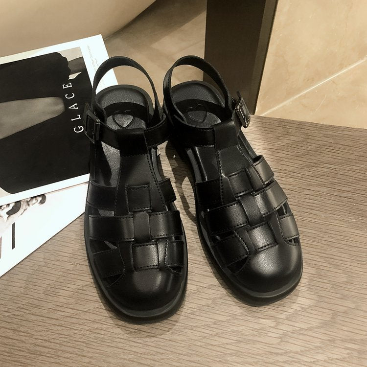 Damen elegante Sandalen mit raffiniertem geflochtenem Design und komfortablem Fußbett Drune