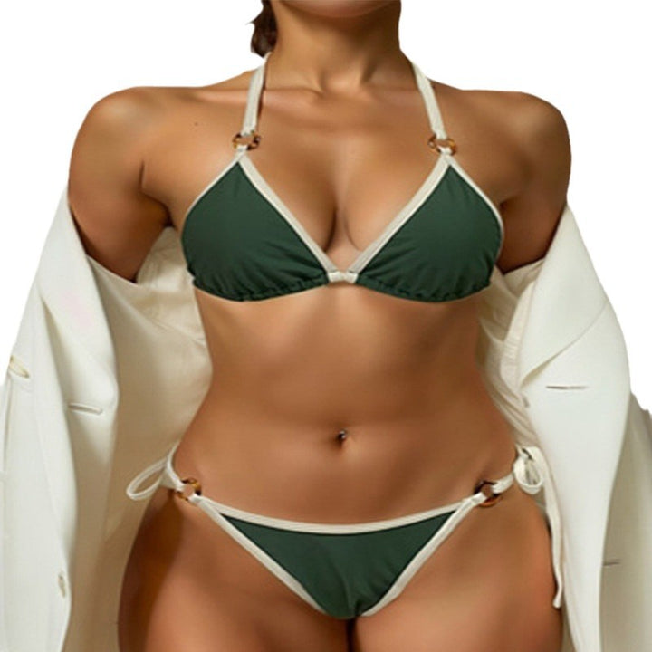 Damen Triangel-Bikini mit eleganten Goldakzenten Drune