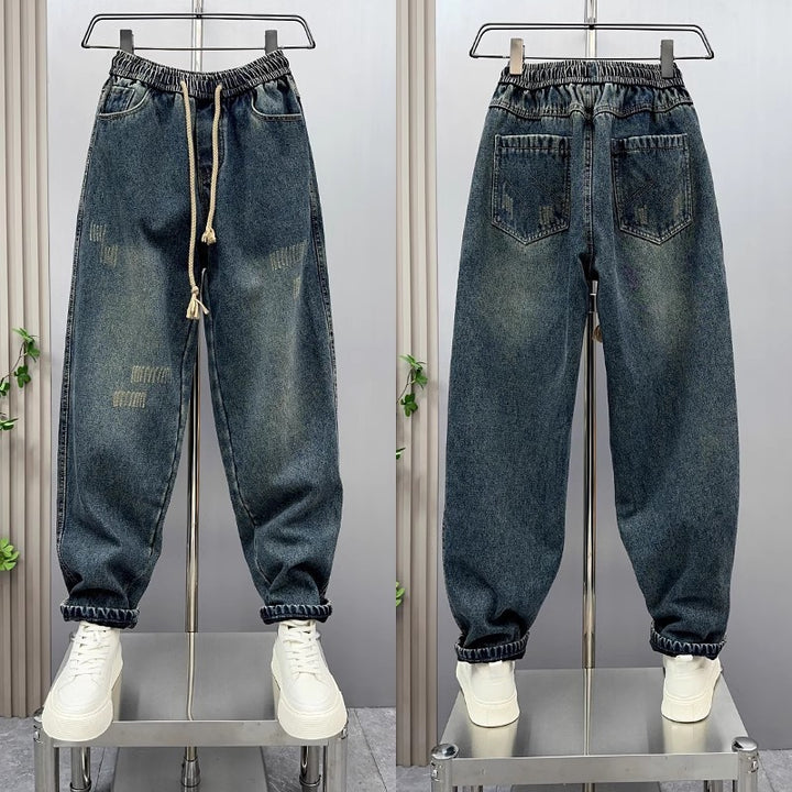 Herren Bequeme Relaxed Fit Jeans Drune