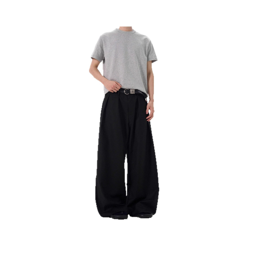Herren Elegante Weitgeschnittene Stoffhose Drune