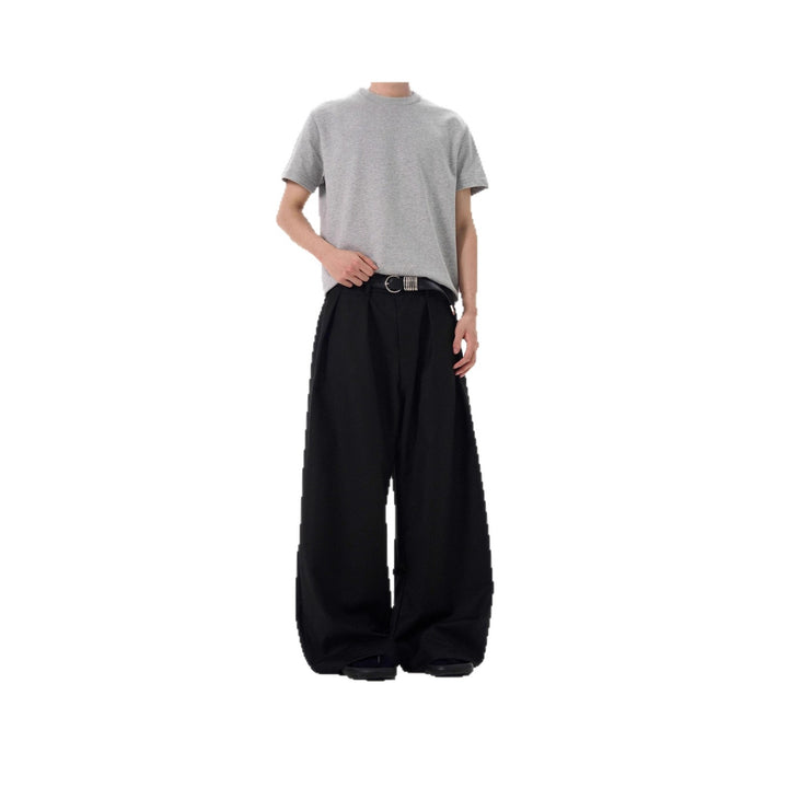 Herren Elegante Weitgeschnittene Stoffhose Drune