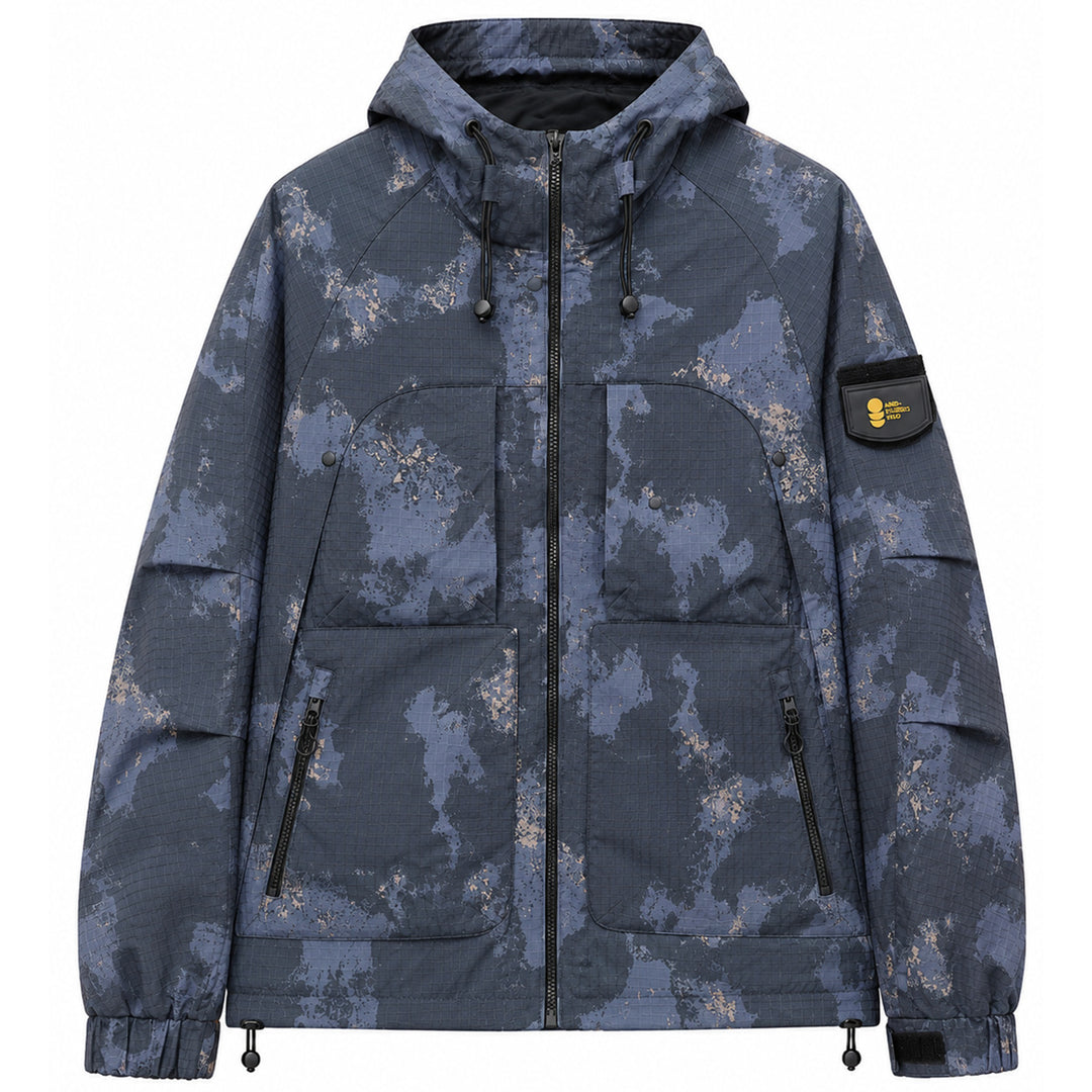 Herren Sportliche Outdoorjacke mit Kapuze Drune