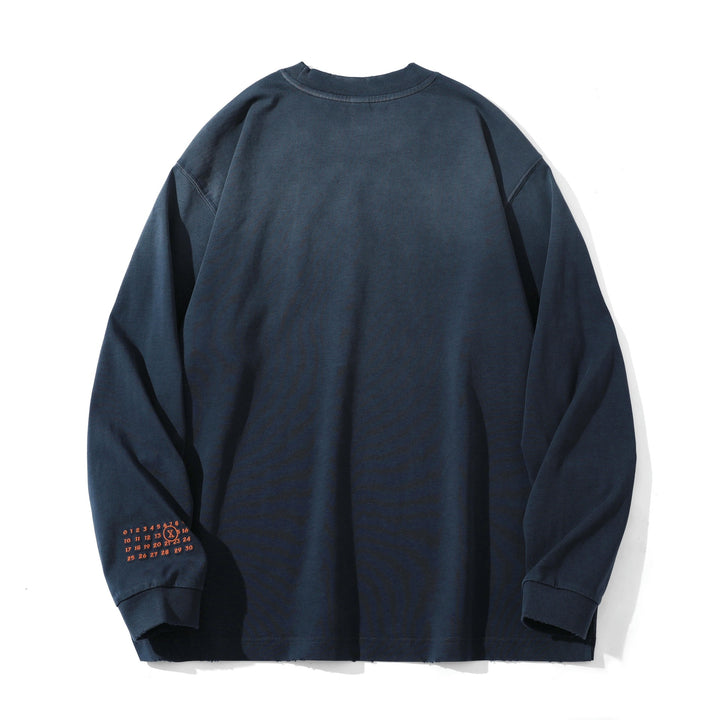 Unisex Oversize-Sweatshirt mit Vintage-Altschrift-Stickerei Drune