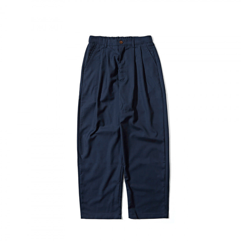 Damen Weite Highwaist-Hose mit Bundfalten, verkürztem Saum und tapered Schnitt Drune