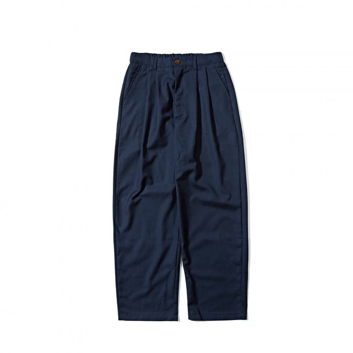 Damen Weite Highwaist-Hose mit Bundfalten, verkürztem Saum und tapered Schnitt Drune
