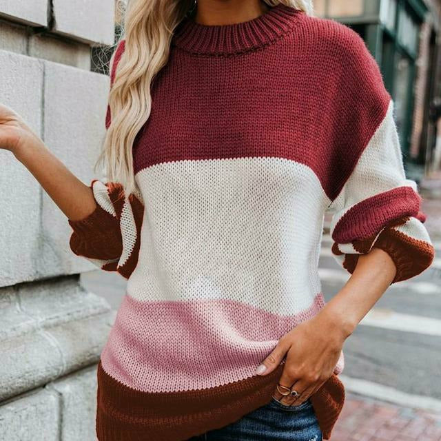 Drune | Gestreifter Strickpullover mit Doppelt Naht