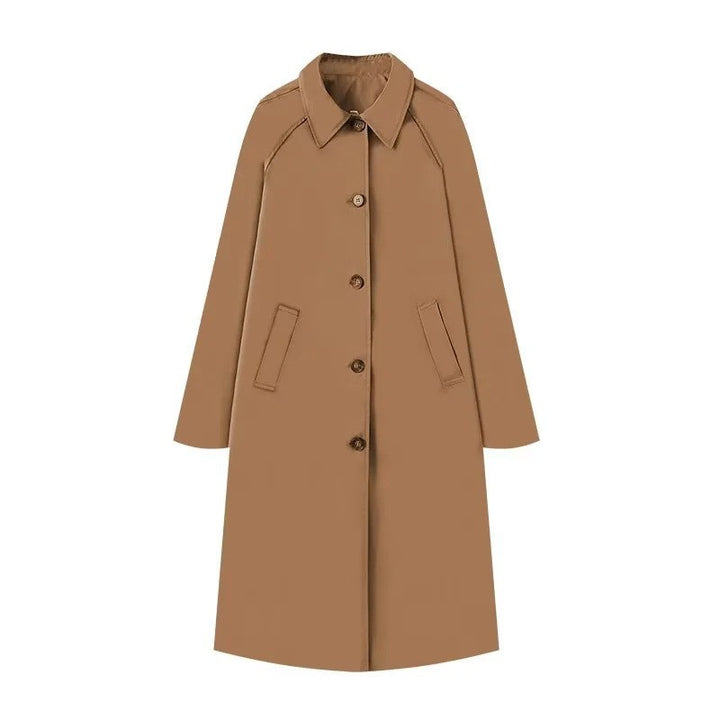 Damen eleganter Trenchcoat mit klassischem Design und praktischen Taschen Drune