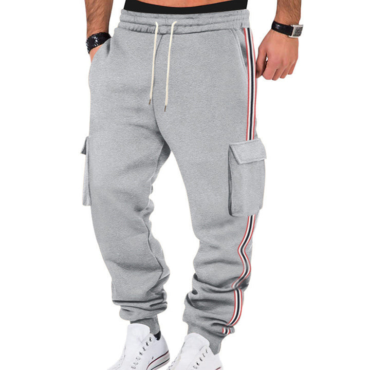 Herren Cargo-Joggerhose mit seitlichen Klapp‑Cargotaschen, Tunnelzug & Rippbündchen Drune