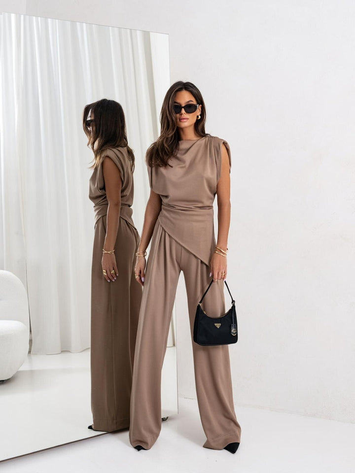 Damen Eleganter Asymmetrischer Jumpsuit Drune
