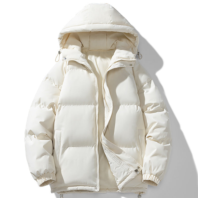 Herren minimalistischer Oversize-Steppmantel mit gesteppter Thermo-Füllung und Kordelzugkapuze Drune