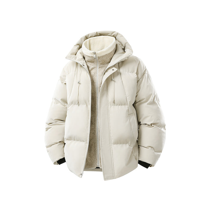 Damen Oversize-Steppjacke mit integriertem Fleece-Innenlayer und Kapuze Drune