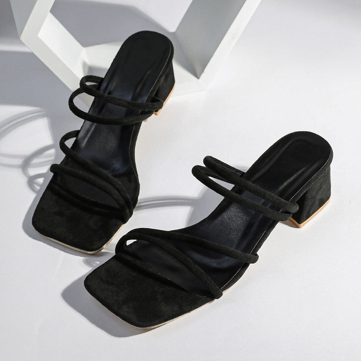 Damen Elegante Sandalen mit geschmackvollem Blockabsatz und verstellbaren Riemen Drune