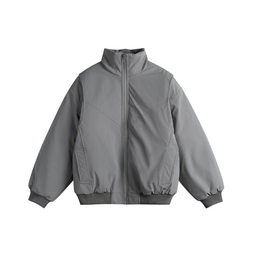 Damen Gefütterte Boxy‑Bomberjacke mit hohem Stehkragen und diagonal gesteppter Optik Drune
