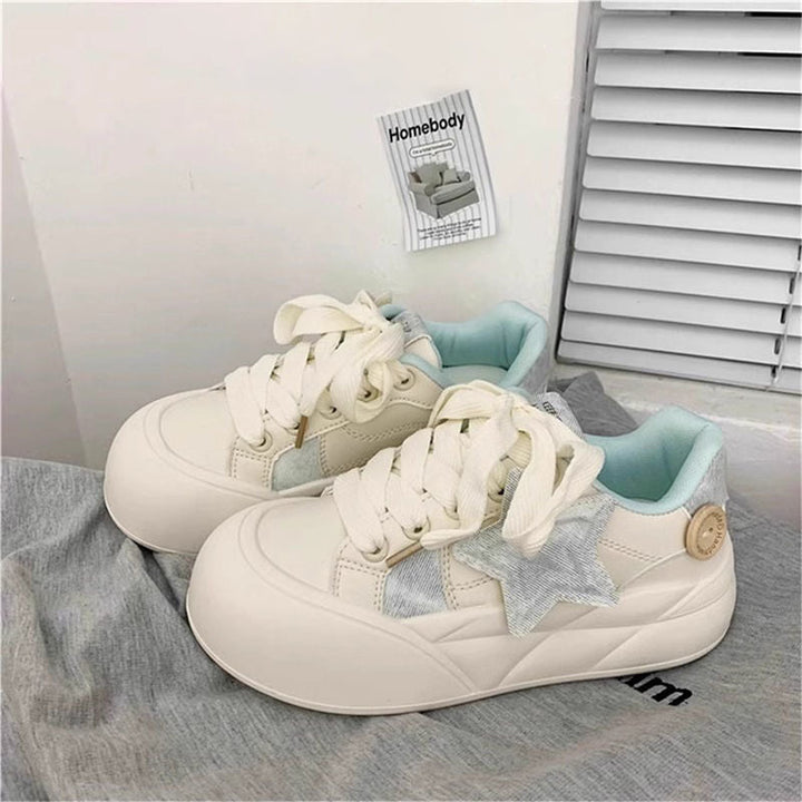 Damen Sneakers mit trendigem Sternen-Applikation und komfortabler Laufsohle Drune
