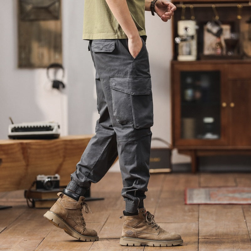 Herren Multifunktionale Cargohose mit elastischem Bund Drune