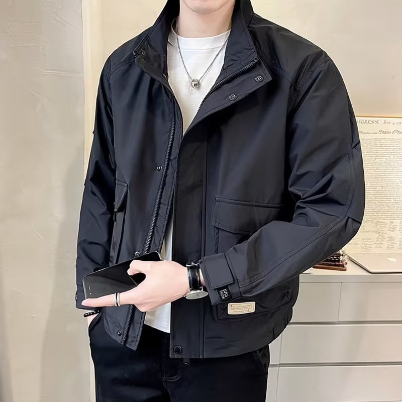 Herren leichte Utility-Jacke mit funktionalen Taschen Drune