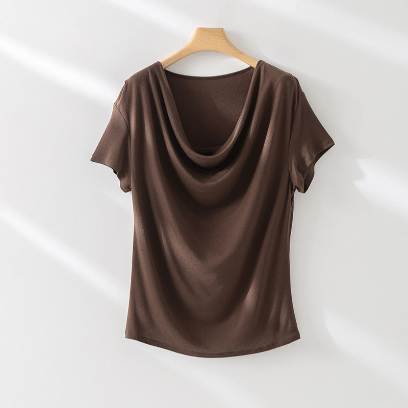 Damen Relaxed Fit Drape Top Drune
