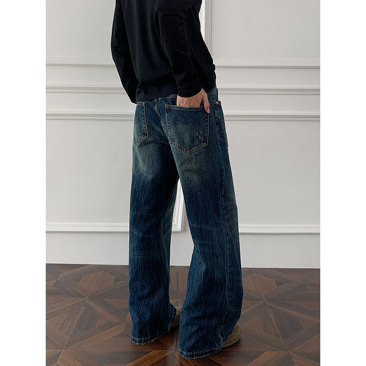 Herren Weite Denim-Jeans Drune