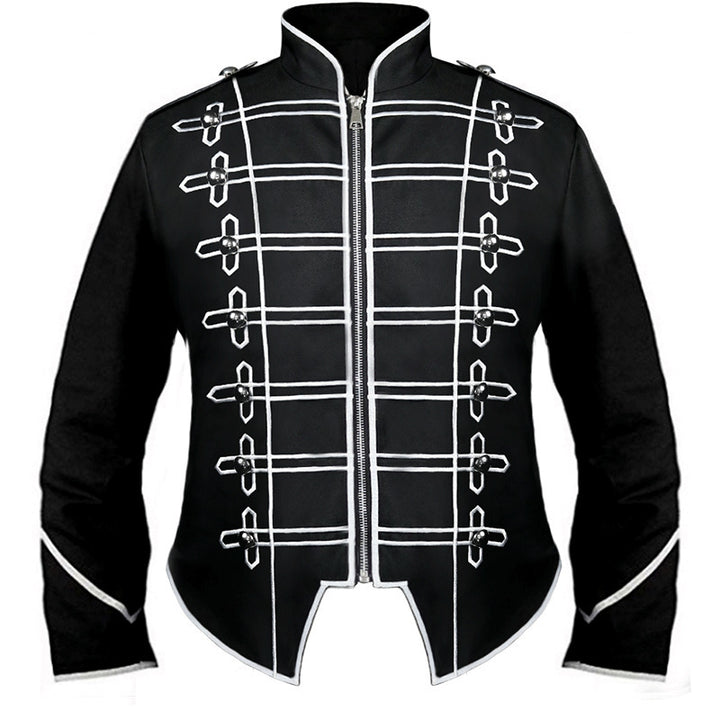 Herren nan militärische Paradejacke mit Zierkordeln und Stehkragen Drune