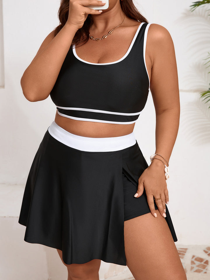 Damen Sportliches Badeset mit Rock Drune