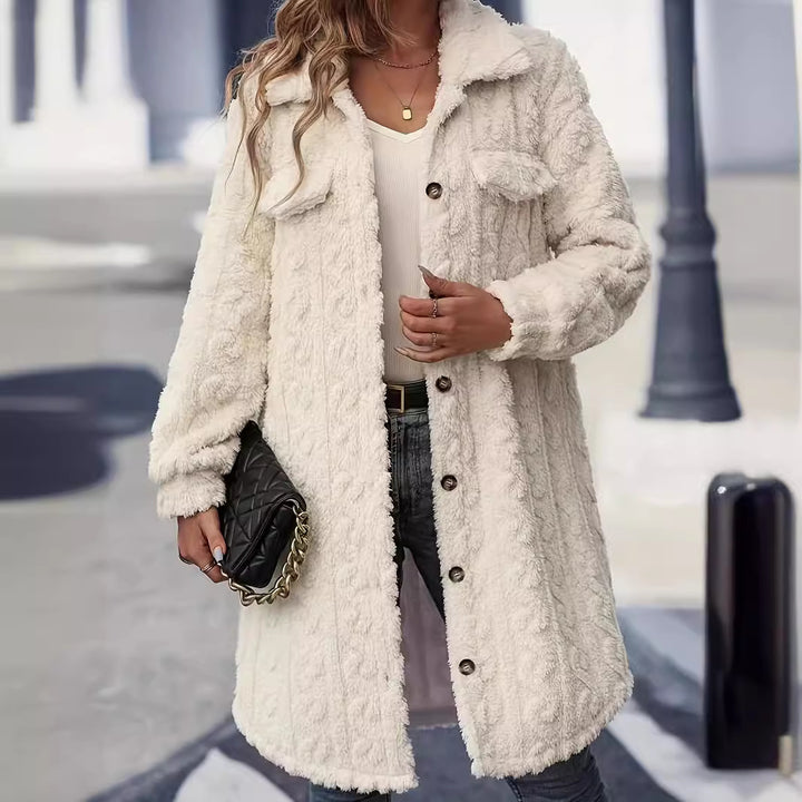 Damen Kuscheljacke mit hochwertigem Strukturdesign und praktischen Taschen Drune