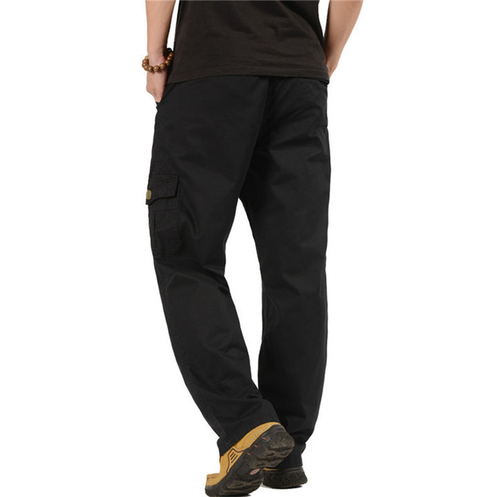 Herren Cargo-Hose mit elastischem Bund, geradem Bein und Mehrfach-Taschen Drune