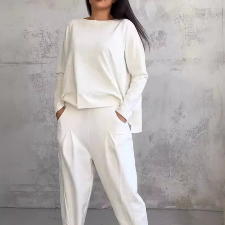 Damen lässiges Zweiteiliges Set aus hochwertiger Viskose Drune