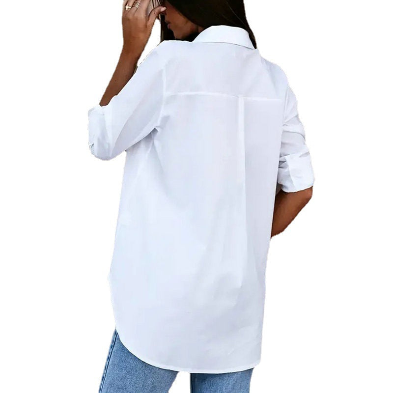 Damen lässige Bluse mit hochwertiger Baumwolle Drune