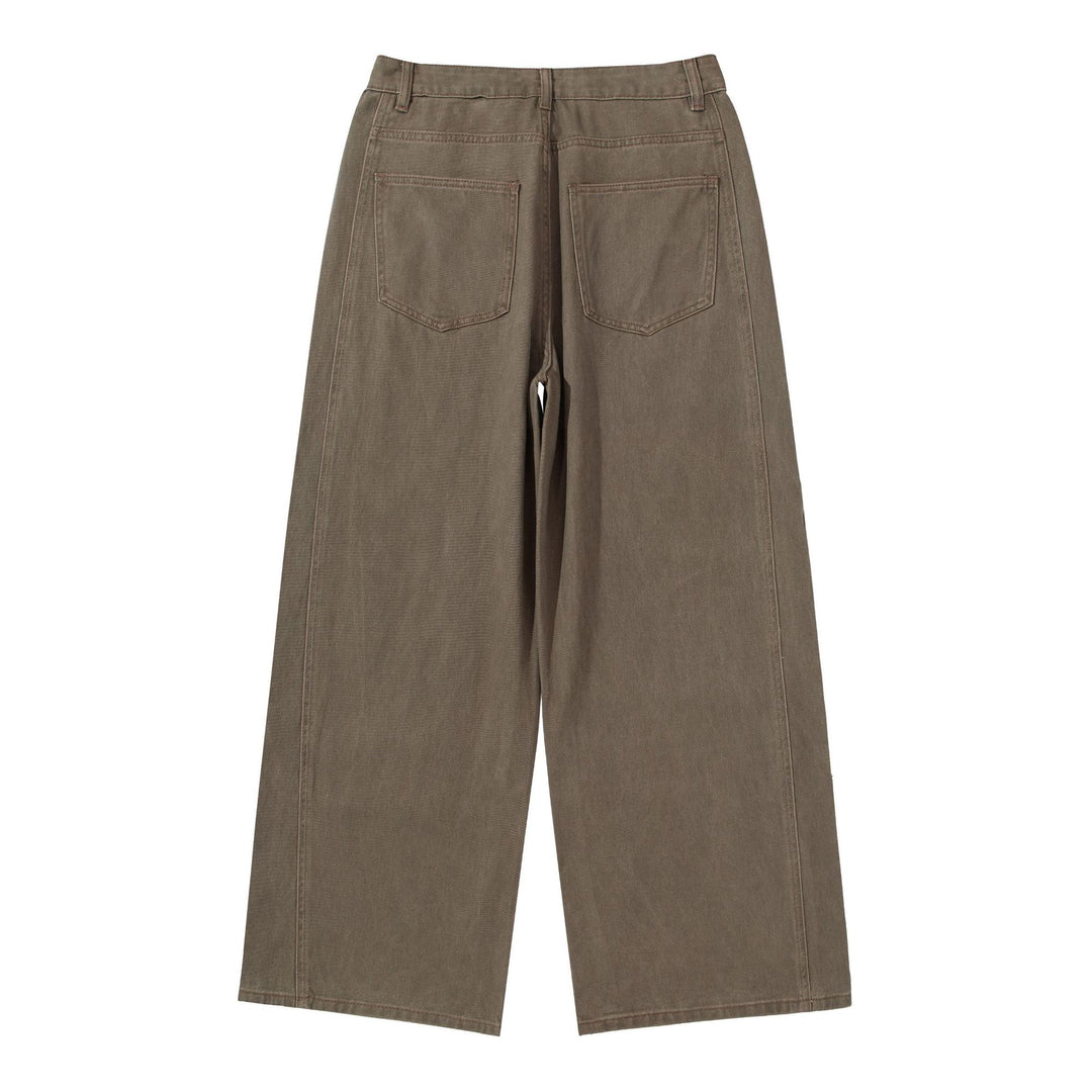 Damen Hochtaillierte Utility-Culotte-Hose mit weitem Bein und aufgesetzten Taschen Drune