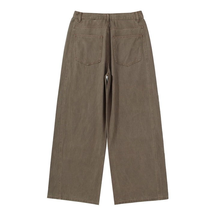 Damen Hochtaillierte Utility-Culotte-Hose mit weitem Bein und aufgesetzten Taschen Drune