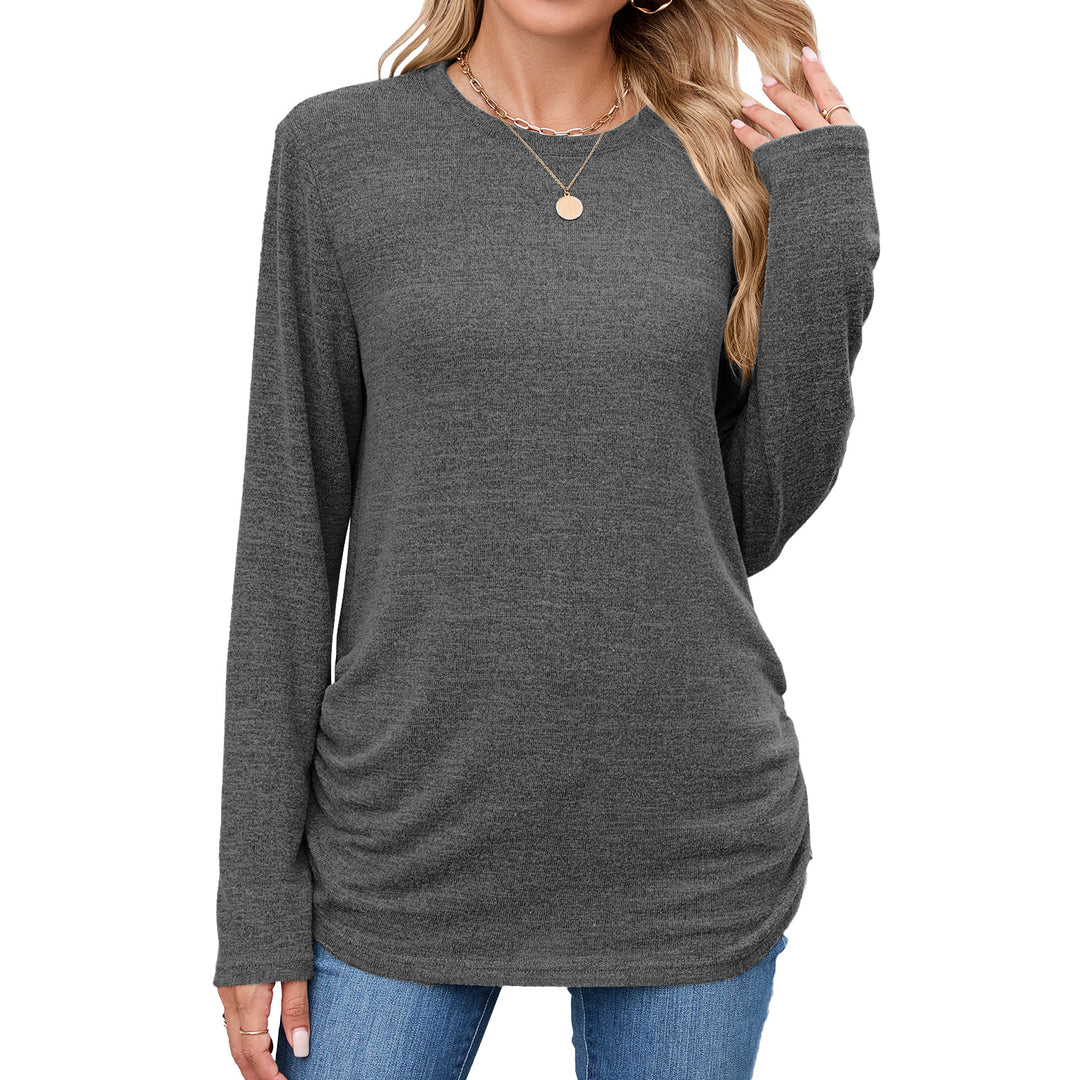Damen Langearmshirt mit Raffung Drune