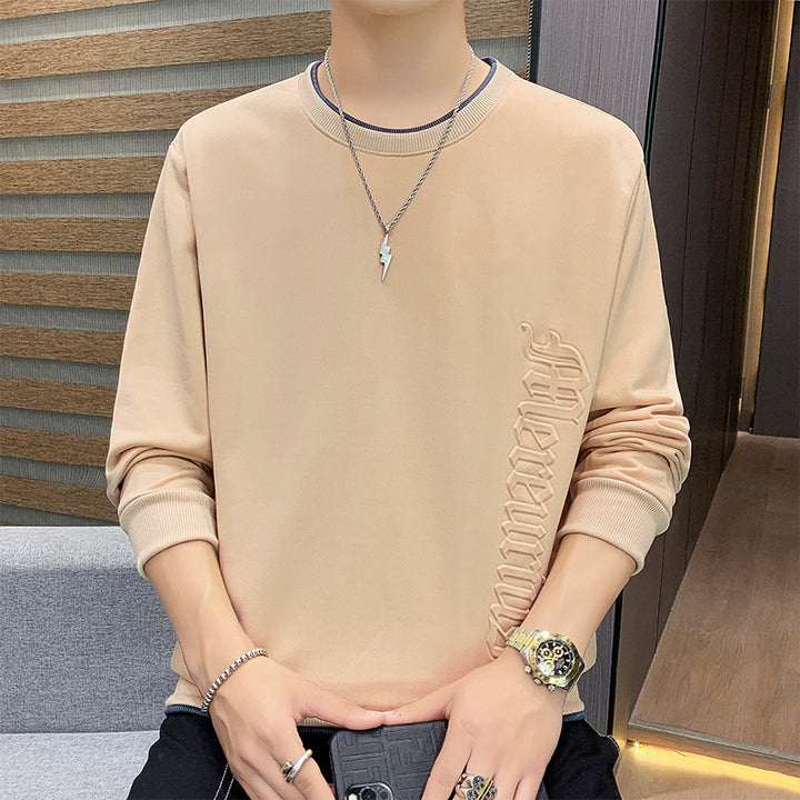 Herren Oversize-Sweatshirt mit Rippbündchen und geprägtem Seitenprint Drune