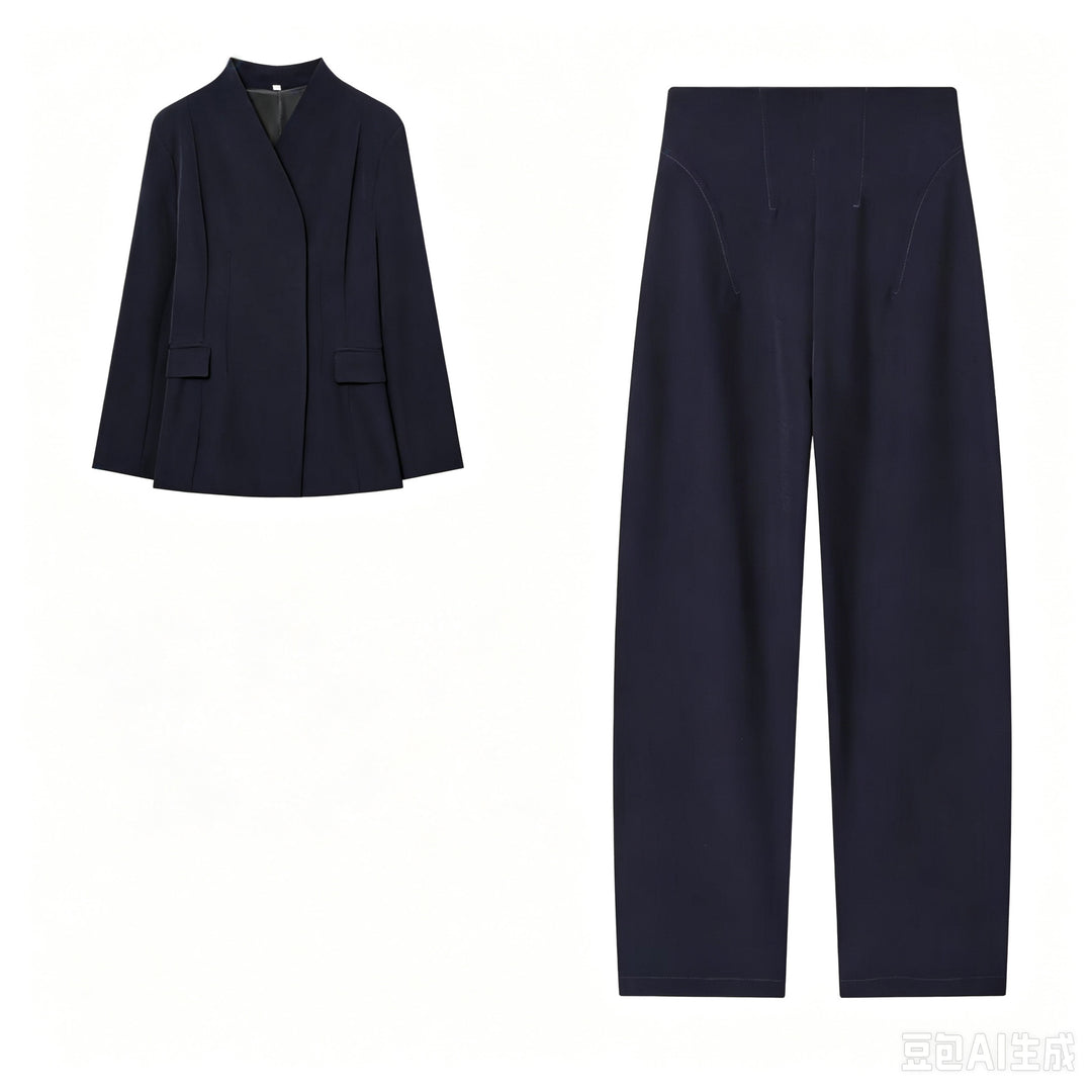 Damen Longblazer mit verdeckter Knopfleiste und Pattentaschen Drune