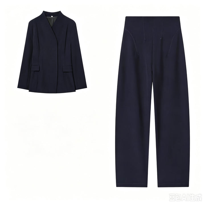 Damen Longblazer mit verdeckter Knopfleiste und Pattentaschen Drune