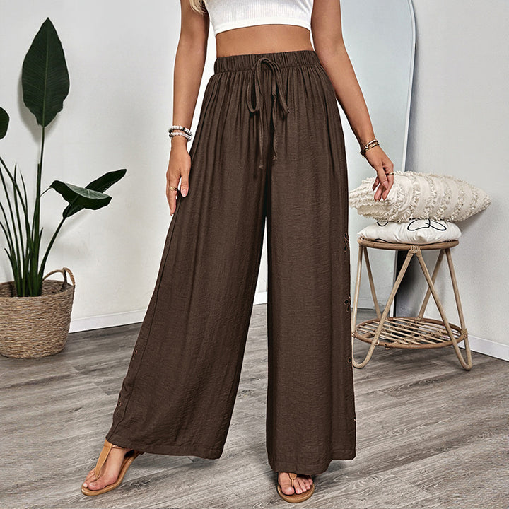 Damen Weite Sommerhose mit Kordelzug Drune