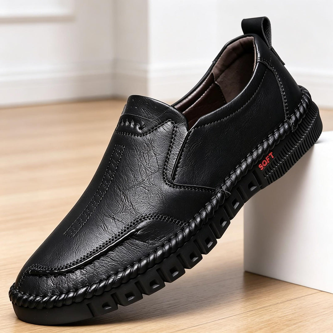 Herren Bequeme Slipper aus Leder Drune