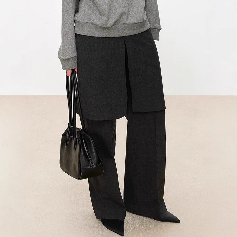 Damen elegante weite Anzughose mit innovativem Design Drune