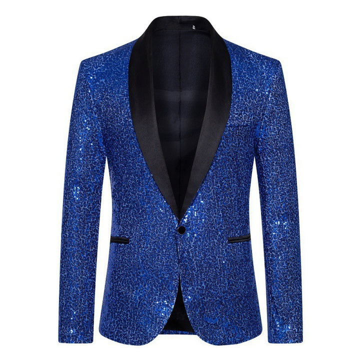 Herren eleganter Paillettenblazer mit luxuriösen Details Drune