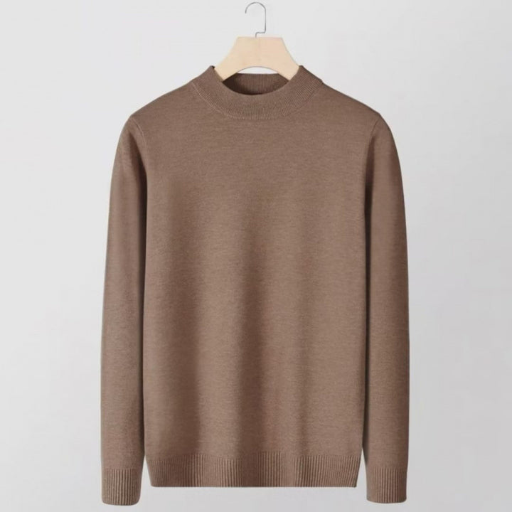 Damen Feinstrick-Stehkragenpullover aus Baumwollmix mit gerippten Bündchen Drune