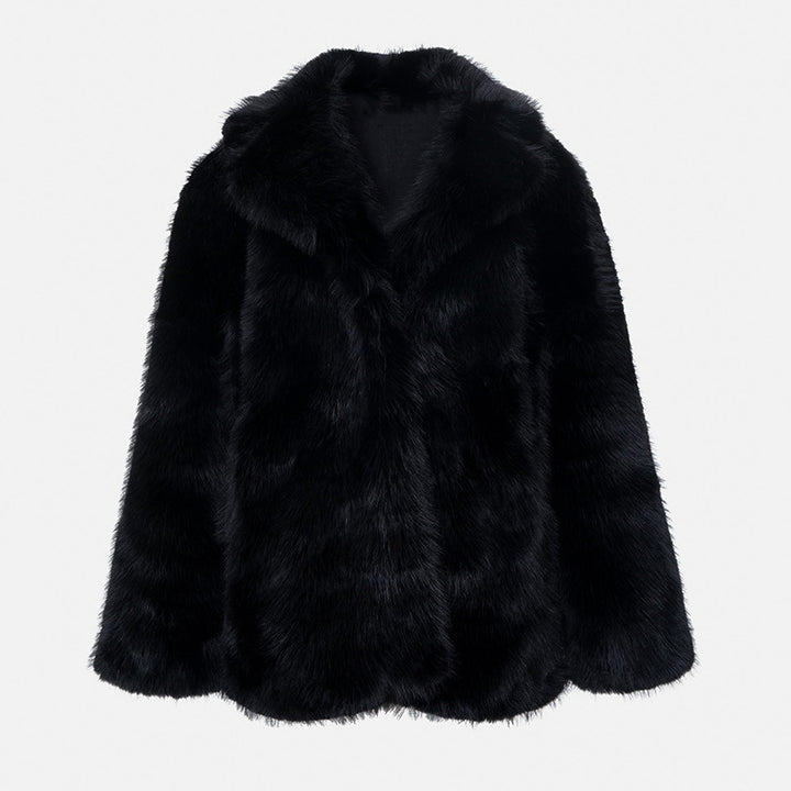 Damen Langfloriger Oversize Kunstpelz‑Mantel mit Boxy‑Silhouette und offenem Schnitt Drune