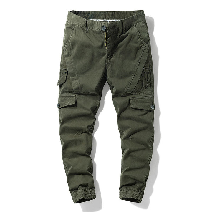 Herren Cargo-Jogginghose mit elastischem Beinabschluss und Multifachtaschen Drune