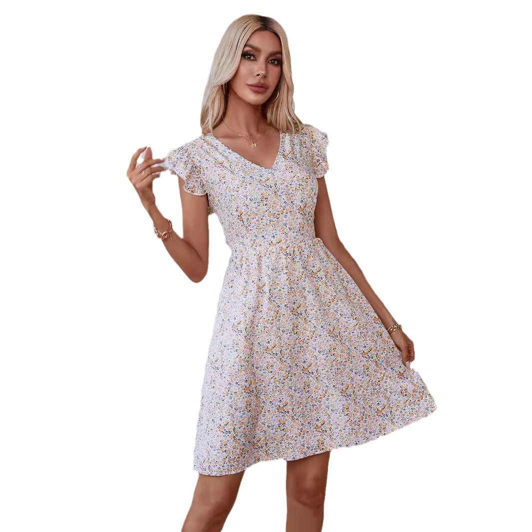 Damen verspielt fließendes Sommerkleid Drune