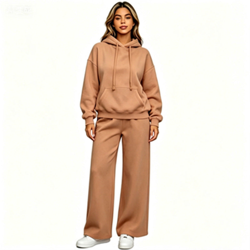 Damen Bequemer Oversized Hoodie mit weiten Jogginghosen Drune