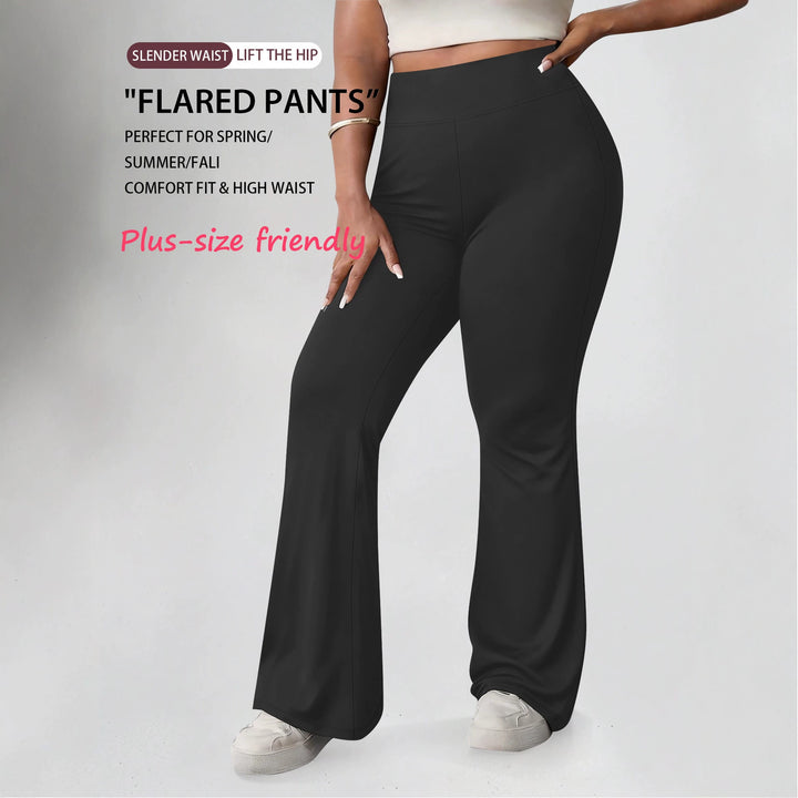 Damen Flare-Leggings mit hohem Bund, butterweichem Stretch und formender Hüftnaht Drune