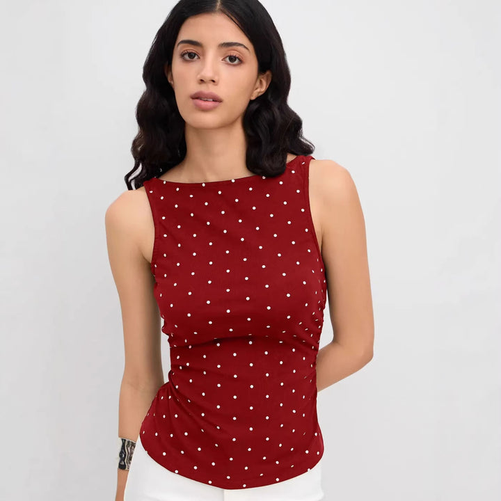 Damen Chic Rollkragen Top mit Raffung und Bindegürtel Drune