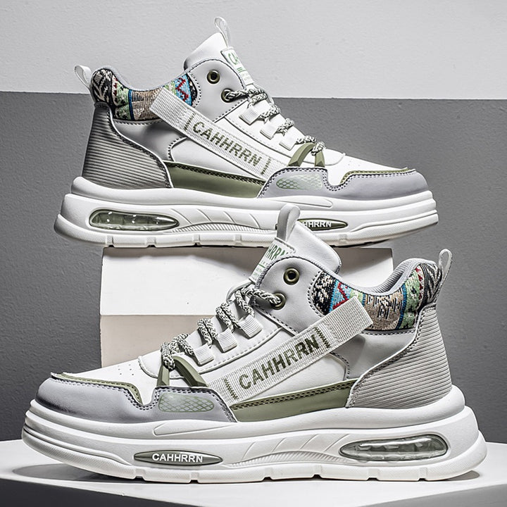 Herren hochgeschnittene Streetstyle-Sneaker mit Luftkapsel-Zwischensohle und tribal-gepolsterter Knöchelmanschette Drune