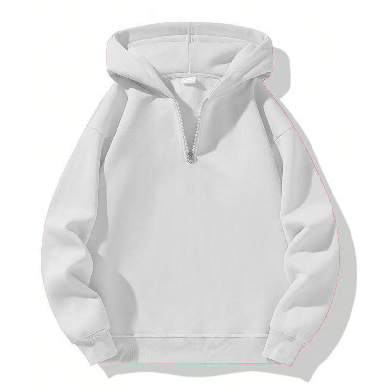 Herren sportlicher Kapuzenpullover mit halbem Reißverschluss Drune