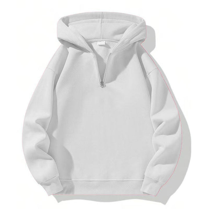 Herren sportlicher Kapuzenpullover mit halbem Reißverschluss Drune