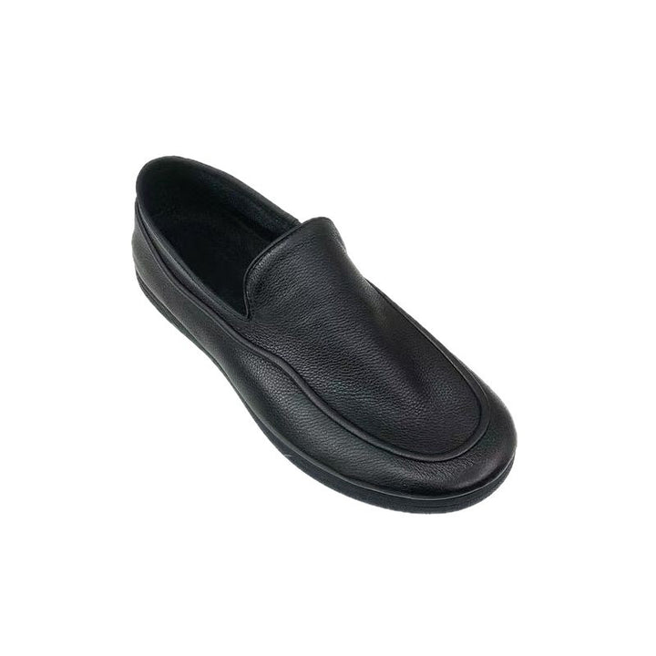Damen Eleganter Leder-Slip-On-Loafer mit gepolstertem Fußbett und dezenter Plateausohle Drune