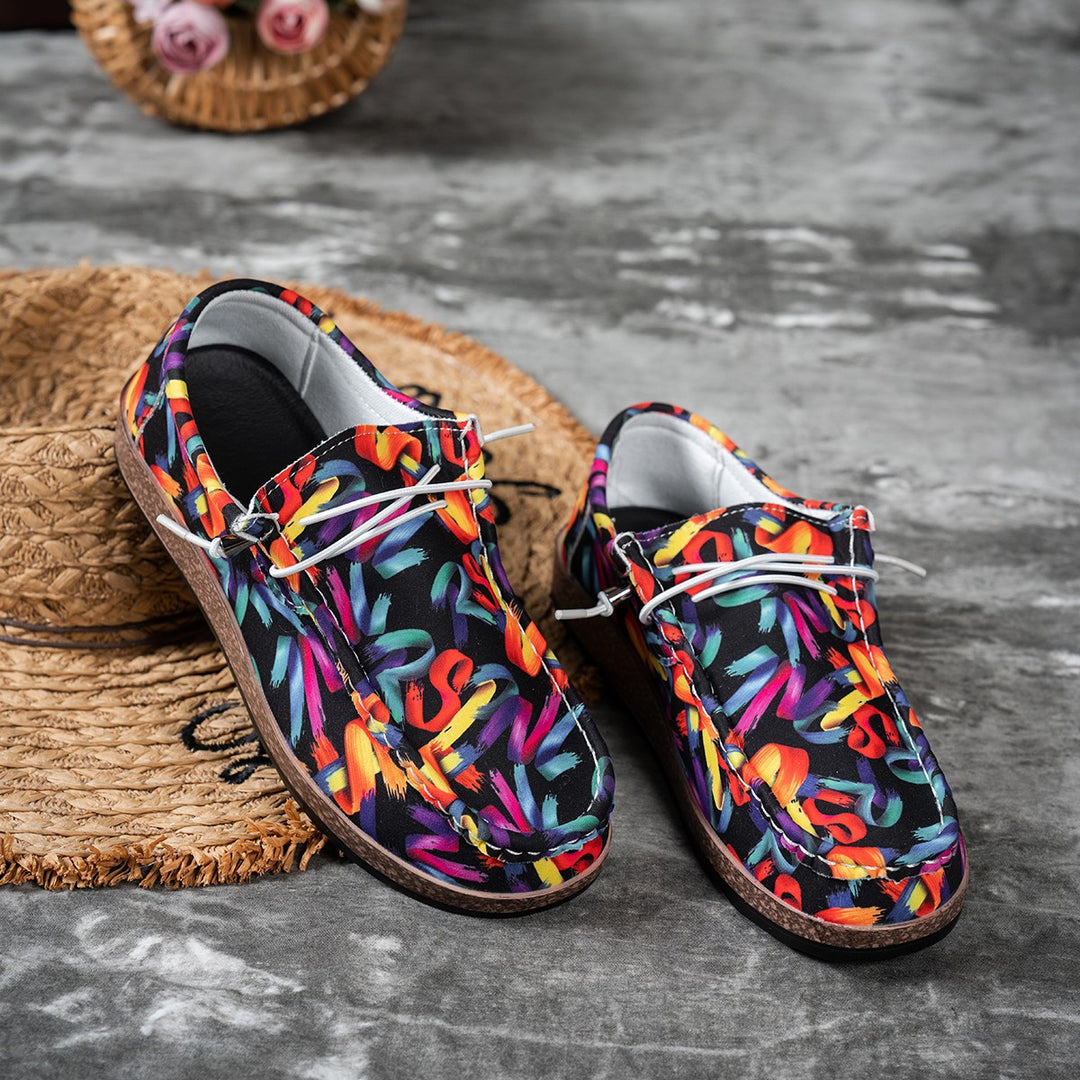 Damen Leichte Mokassin‑Sneaker mit ergonomischer Kork‑Optik‑Sohle Drune